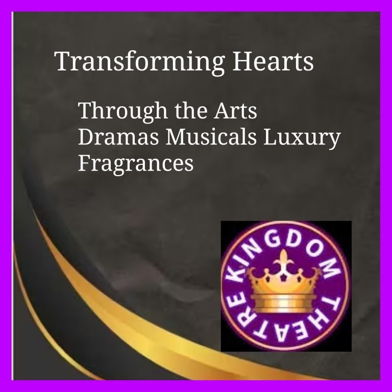 Transforming Hearts through the arts flyer for Kingdom Theatre
